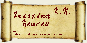Kristina Nemčev vizit kartica